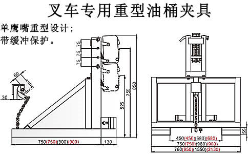 沈陽(yáng)叉車(chē)油桶夾具原理圖,使用方法-沈陽(yáng)興隆瑞